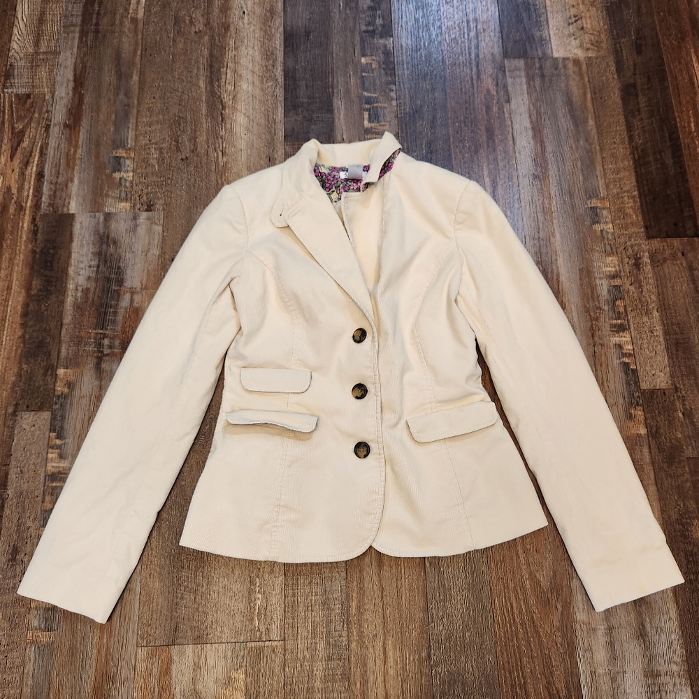 Lilly Pulitzer Cream Corduroy Blazer